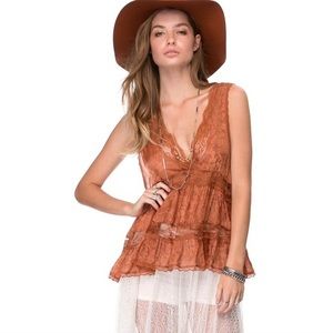 Free People Deep V Trapeze Cami